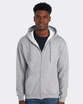 JERZEES 993MR, 414 Unisex Nublend Full-zip Hooded Sweatshirt, Black