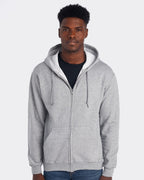 JERZEES 993MR, 414 Unisex Nublend Full-zip Hooded Sweatshirt, Black