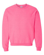 Gildan 18000, Unisex Heavy Blend Crewneck Sweatshirt, Safety Pink