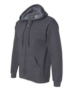 Gildan 415, 18600 Unisex Heavy Blend Full-zip Hooded Sweatshirt, Dark Heather