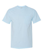 Comfort Colors 6030, Unisex Garment-dyed Heavyweight Pocket T-shirt, Chambray