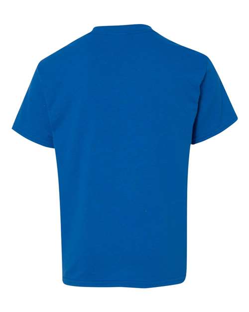 Gildan 5000B, Youth Heavy Cotton T-shirt, Neon Blue