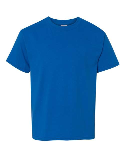 Gildan 543, 5000b Youth Heavy Cotton T-shirt, Neon Blue