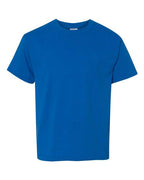 Gildan 543, 5000b Youth Heavy Cotton T-shirt, Neon Blue