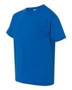 Gildan 5000B, Youth Heavy Cotton T-shirt, Neon Blue