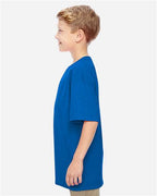 Gildan 543, 5000b Youth Heavy Cotton T-shirt, Neon Blue