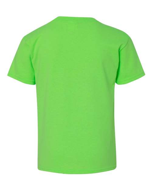 Gildan 543, 5000b Youth Heavy Cotton T-shirt, Neon Green
