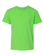 Gildan 543, 5000b Youth Heavy Cotton T-shirt, Neon Green