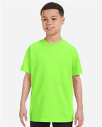 Gildan 5000B, Youth Heavy Cotton T-shirt, Neon Green