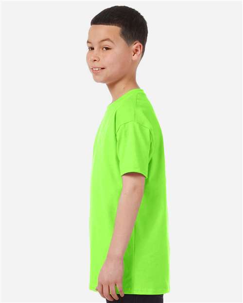 Gildan 5000B, Youth Heavy Cotton T-shirt, Neon Green