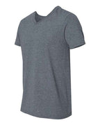 Gildan 64V00, Unisex Softstyle V-neck T-shirt, Dark Heather
