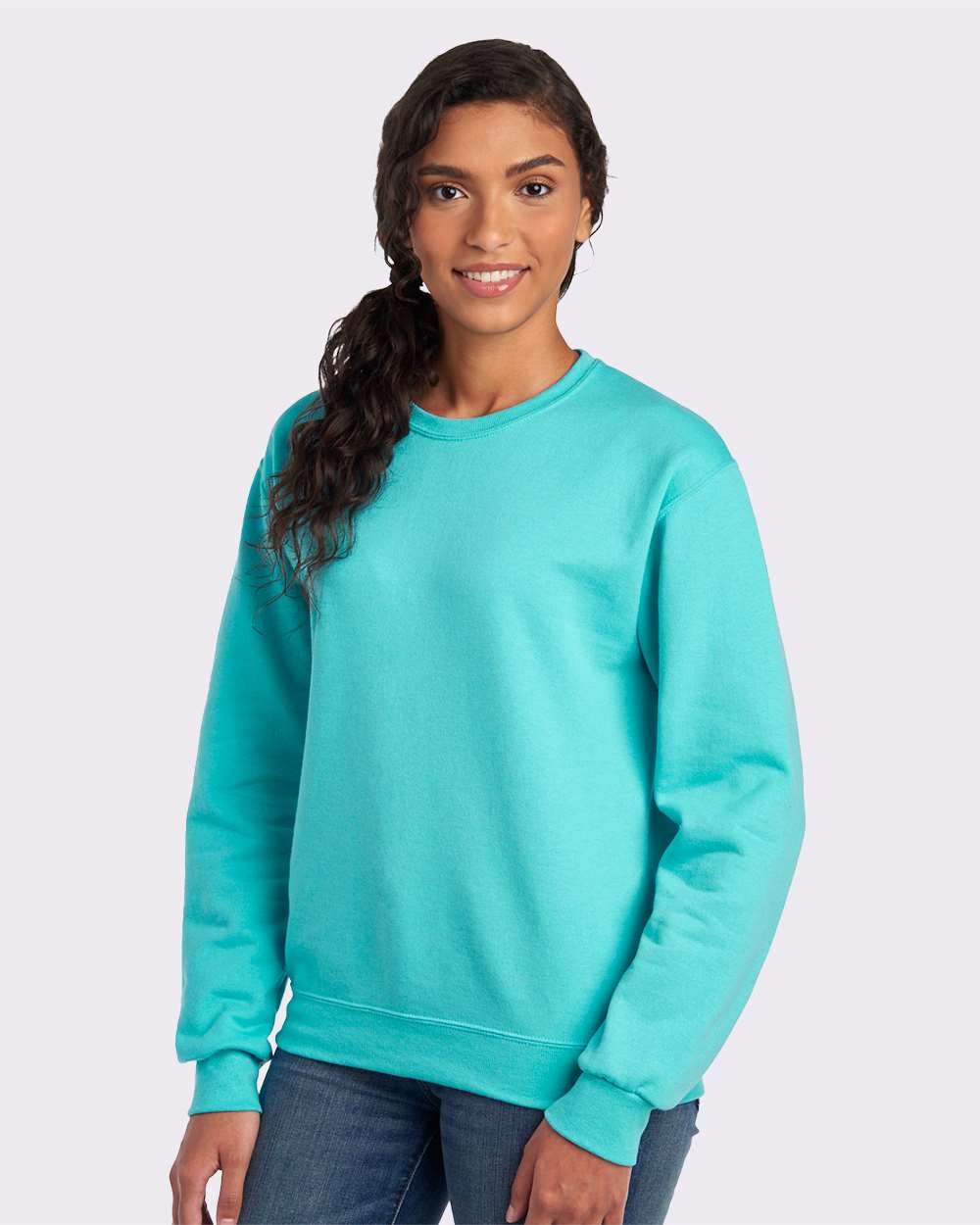 JERZEES 562MR, 371 Unisex Nublend Crewneck Sweatshirt, Scuba Blue