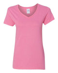Gildan 3461, 5v00l Women's Heavy Cotton V-neck T-shirt, Azalea