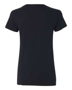 Gildan 3461, 5v00l Women's Heavy Cotton V-neck T-shirt, Black