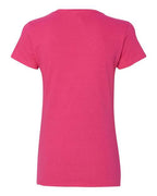 Gildan 3461, 5v00l Women's Heavy Cotton V-neck T-shirt, Heliconia