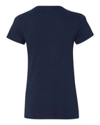 Gildan 5V00L, Women's Heavy Cotton V-neck T-shirt, Navy