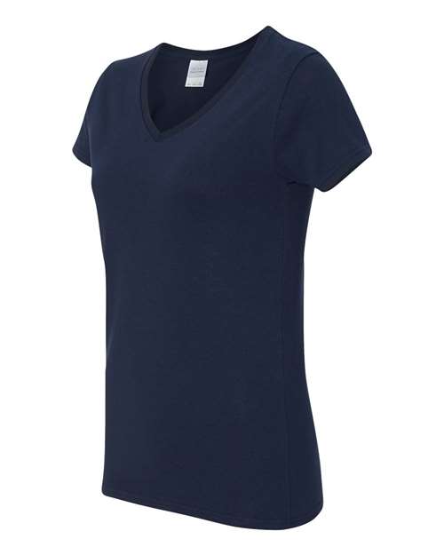 Gildan 3461, 5v00l Women's Heavy Cotton V-neck T-shirt, Navy