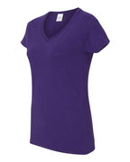 Gildan 5V00L, Women's Heavy Cotton V-neck T-shirt, Purple