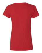 Gildan 5V00L, Women's Heavy Cotton V-neck T-shirt, Red
