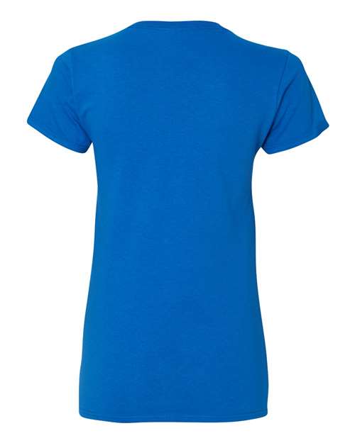 Gildan 3461, 5v00l Women's Heavy Cotton V-neck T-shirt, Royal