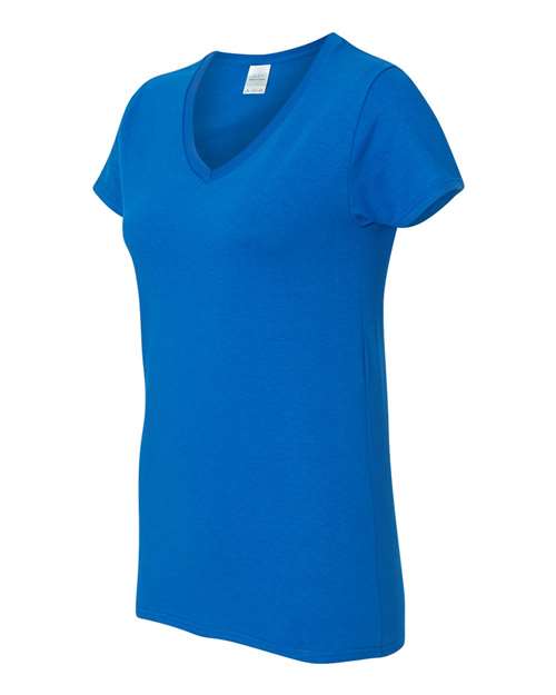 Gildan 3461, 5v00l Women's Heavy Cotton V-neck T-shirt, Royal