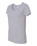 Gildan 5V00L, Women's Heavy Cotton V-neck T-shirt, Sport Grey
