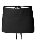 Q-Tees Q2115, Waist Apron With Pockets, Black