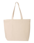 Q-Tees Q611, 25l Zippered Tote, Black