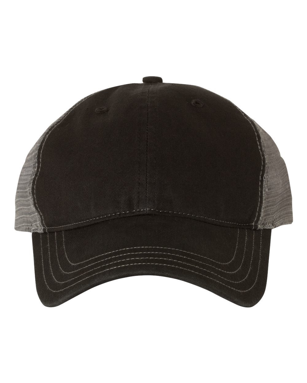 Richardson 111, 4331 Garment-washed Trucker Cap, Red/ Charcoal