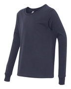 BELLA + CANVAS 3501Y, T-Shirts - Long Sleeve, Navy