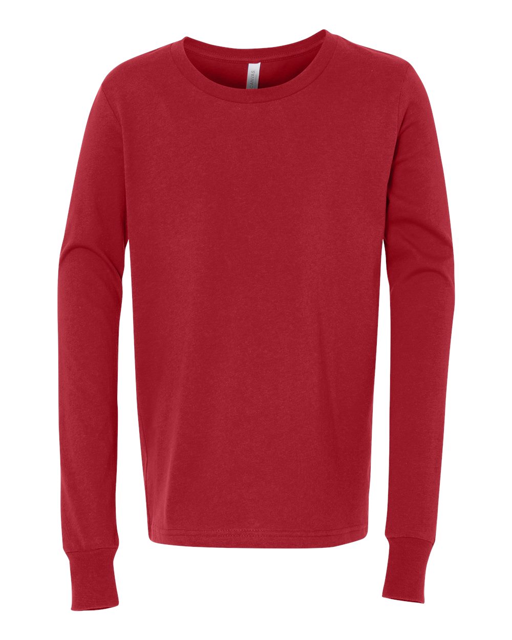 BELLA + CANVAS 3501Y, T-Shirts - Long Sleeve, Red