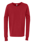 BELLA + CANVAS 3501Y, T-Shirts - Long Sleeve, Red