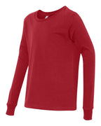 BELLA + CANVAS 3501Y, T-Shirts - Long Sleeve, Red