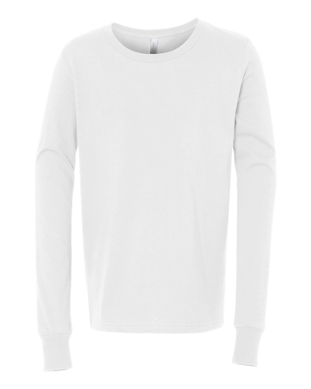 BELLA + CANVAS 3501Y, T-Shirts - Long Sleeve, White