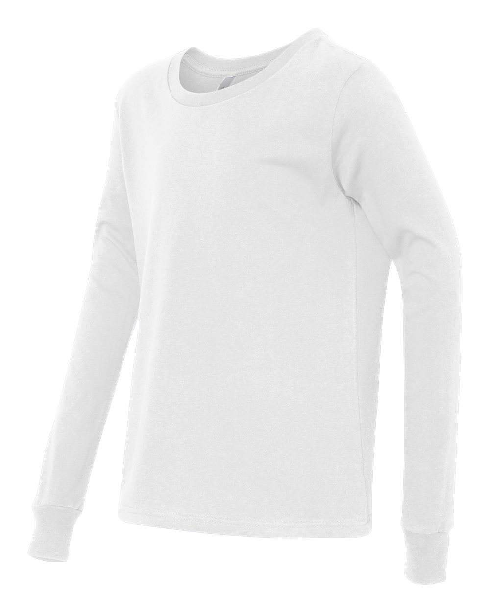 BELLA + CANVAS 3501Y, T-Shirts - Long Sleeve, White