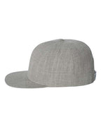 YP Classics 6089M, Premium Flat Bill Snapback Cap, Heather Grey