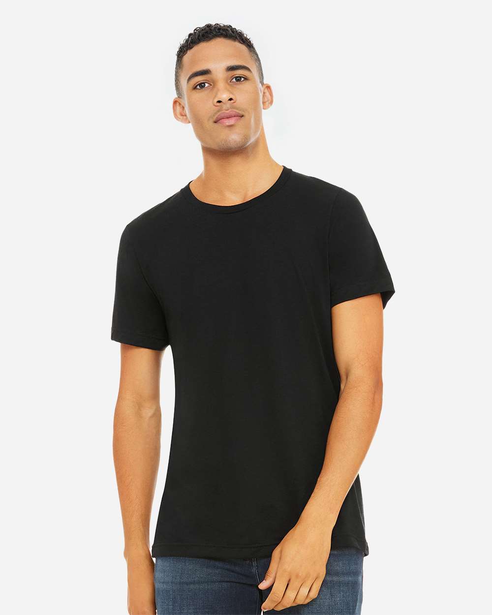BELLA + CANVAS 3413, T-Shirts - Premium, Solid Black Triblend