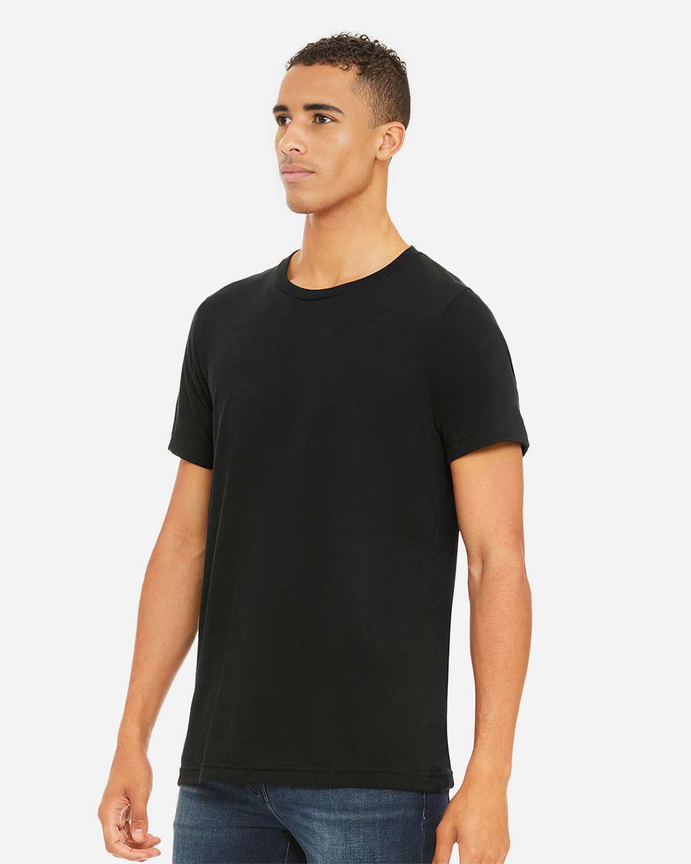 BELLA + CANVAS 3413, T-Shirts - Premium, Solid Black Triblend