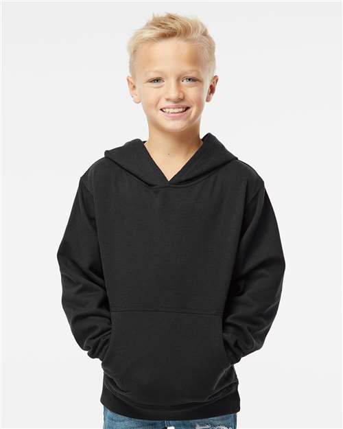 Independent Trading Co. SS4001Y, Youth Midweight Hooded Sweatshirt, Black
