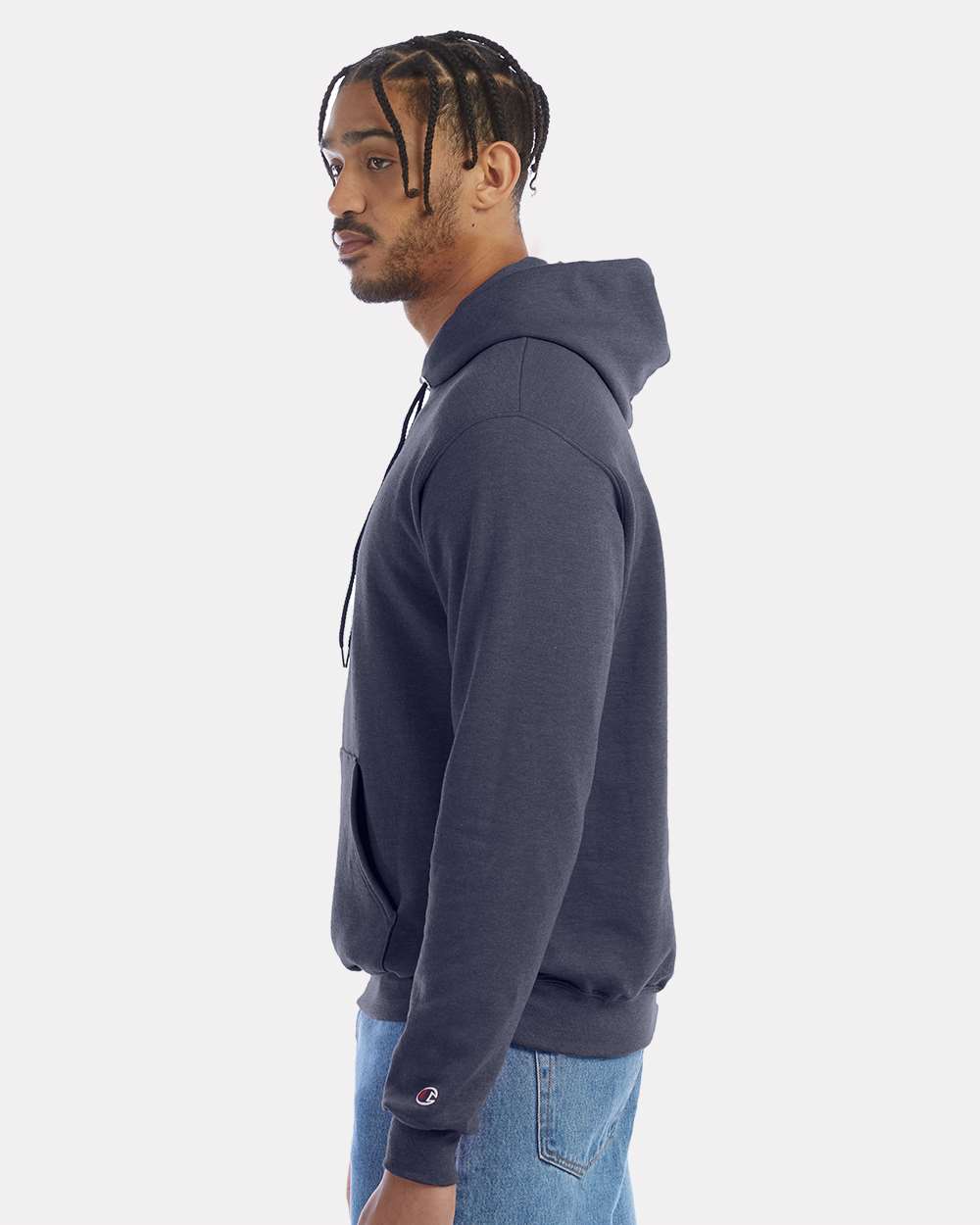 Champion S700, Unisex Powerblend Hooded Sweatshirt, Navy Heather