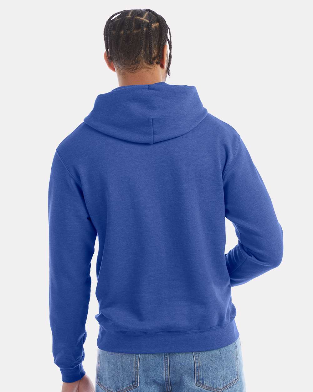 Champion S700, Unisex Powerblend Hooded Sweatshirt, Royal Blue Heather
