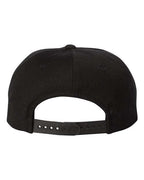 YP Classics 5089M, Premium Five-panel Snapback Cap, Black