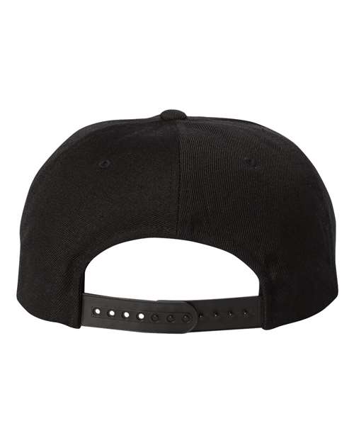 YP Classics 5089M, Premium Five-panel Snapback Cap, Black