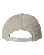 YP Classics 5089M, Premium Five-panel Snapback Cap, Heather Grey