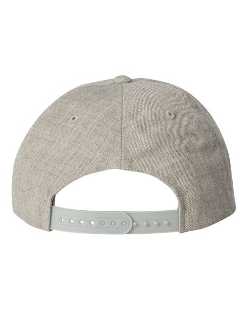 YP Classics 5089M, Premium Five-panel Snapback Cap, Heather Grey