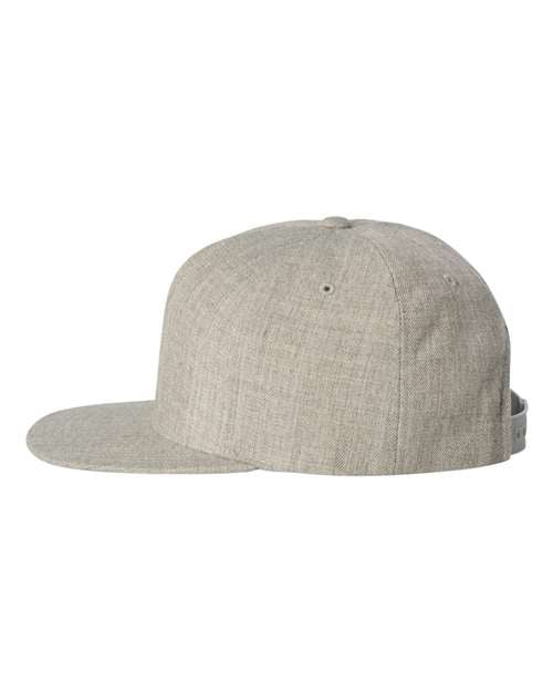 YP Classics 5089M, Premium Five-panel Snapback Cap, Heather Grey