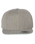 YP Classics 5089M, Premium Five-panel Snapback Cap, Heather Grey