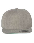 YP Classics 5089M, Premium Five-panel Snapback Cap, Heather Grey