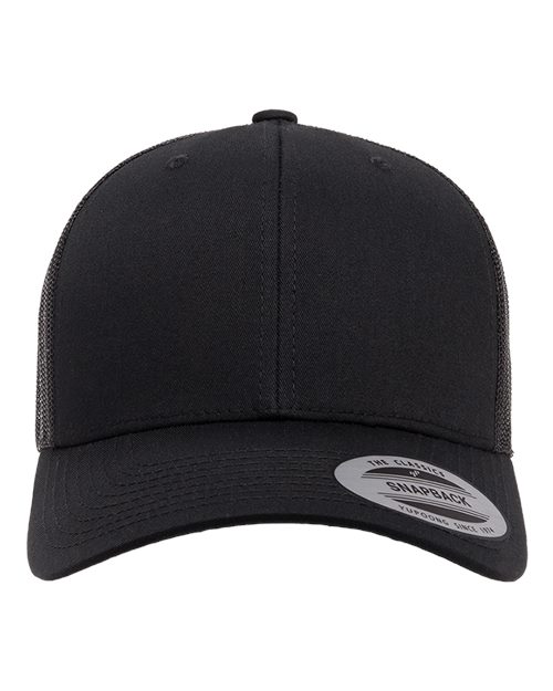 YP Classics 6606, Retro Trucker Cap, Black