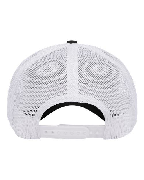 YP Classics 6606, Retro Trucker Cap, Black/ White